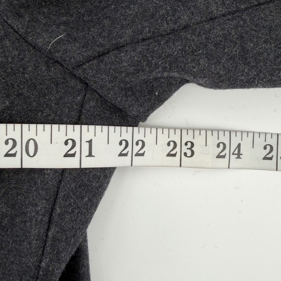 Anne Klein Pea Coat Women XL XLarge Charcoal Grey New Wool Blend Double Breasted - Picture 8 of 9